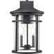 Namath 2 Light 16.75 inch Textured Black Outdoor Wall Sconce